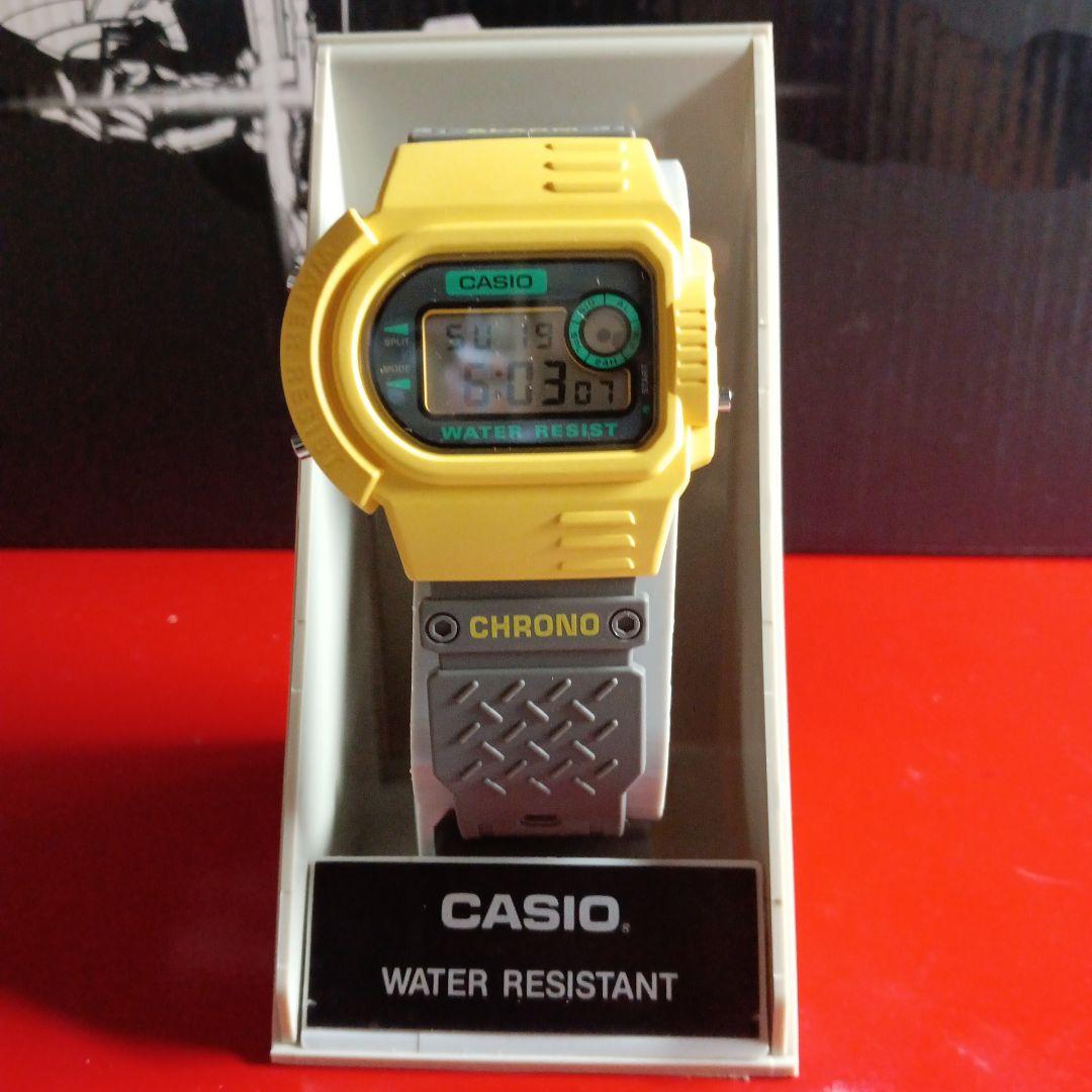 CASIO デジタル腕時計 イエロー/グレー