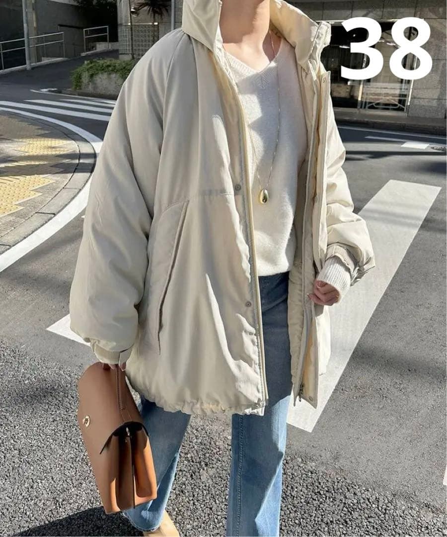 【SLOBE IENA】ウォッシャブル中綿モンスターパーカーブルゾン 38