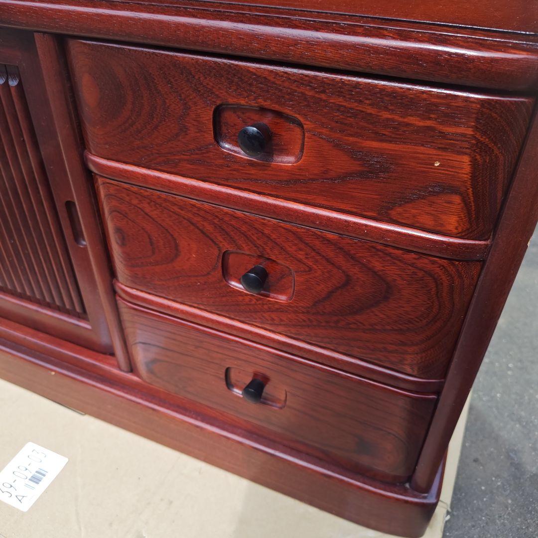 昭和レトロ　karimokuカリモク　高級小型茶タンス 食器棚　当時物