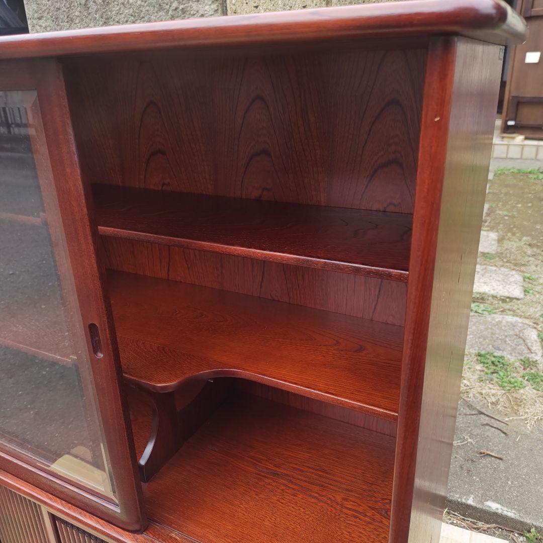 昭和レトロ　karimokuカリモク　高級小型茶タンス 食器棚　当時物