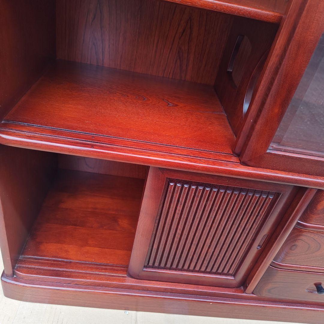 昭和レトロ　karimokuカリモク　高級小型茶タンス 食器棚　当時物