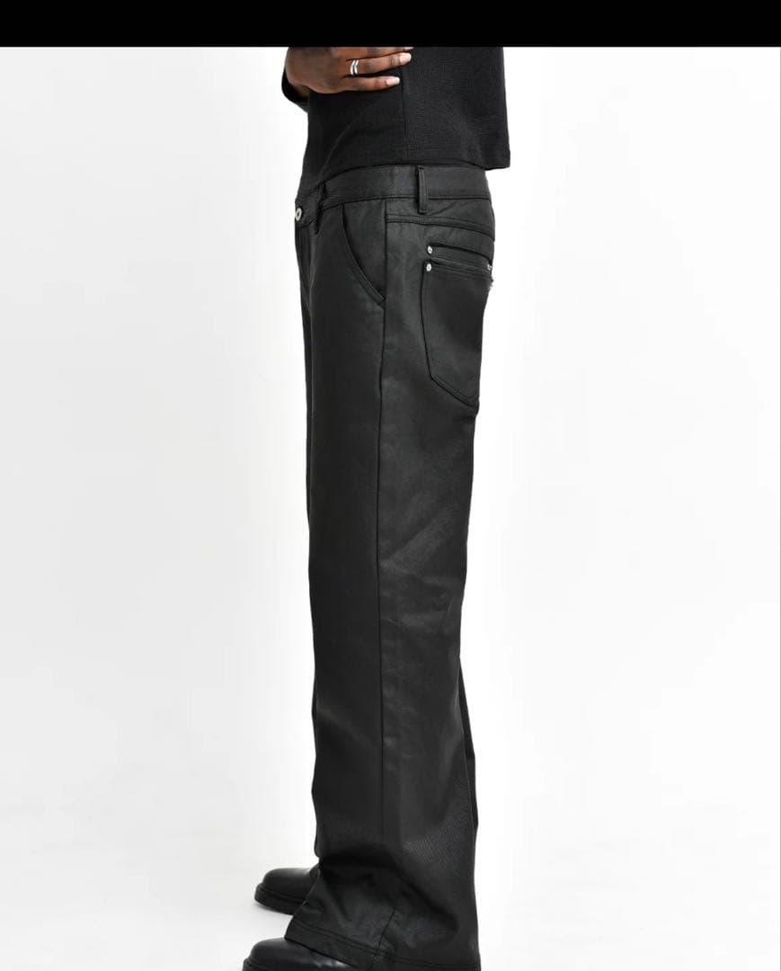 パンツ Asapmode Stacked Oil Coating Pants M