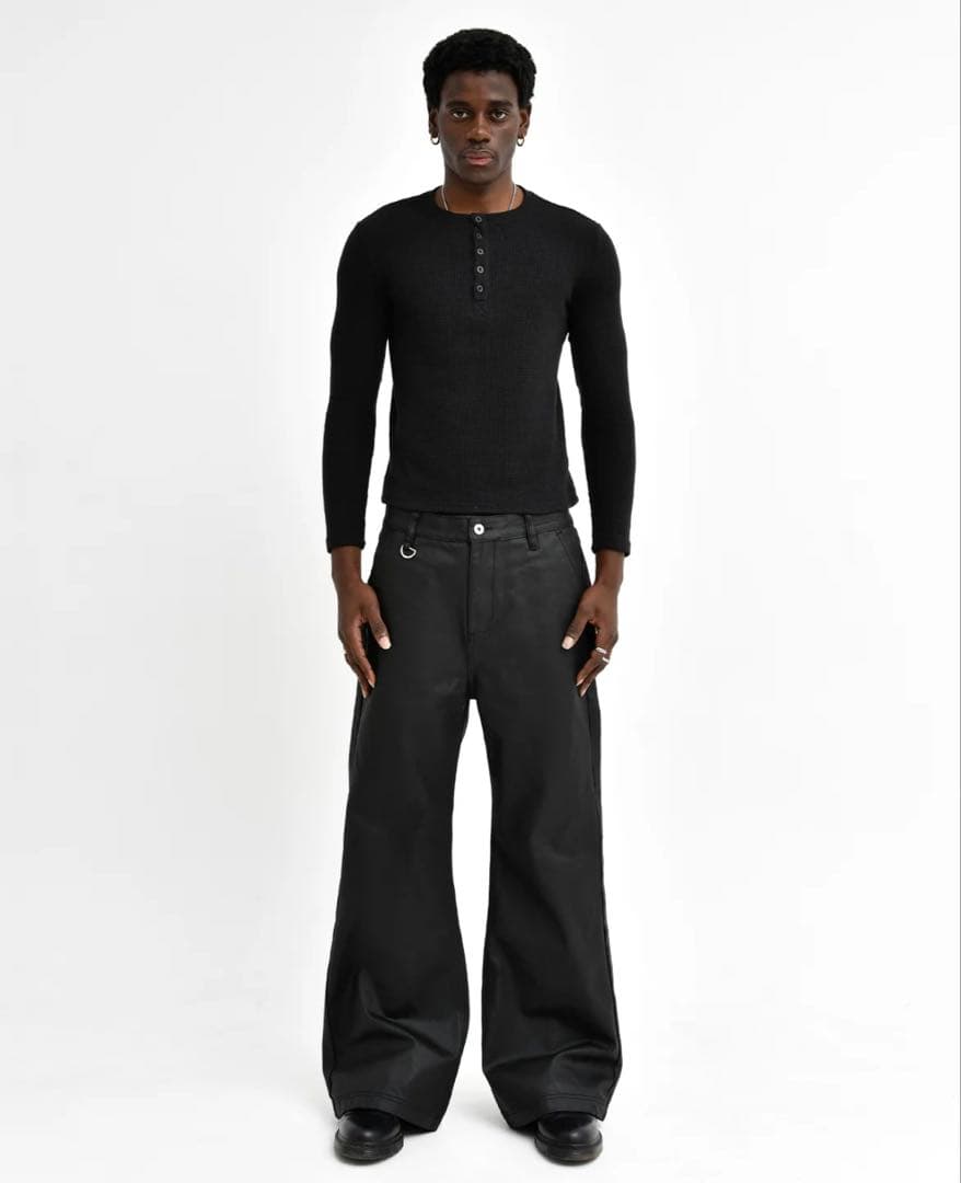 パンツ Asapmode Stacked Oil Coating Pants M