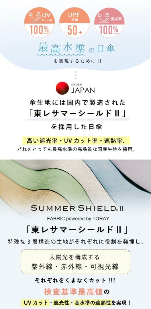 COKAGE＋折りたたみ日傘 ベージュ×ホワイト