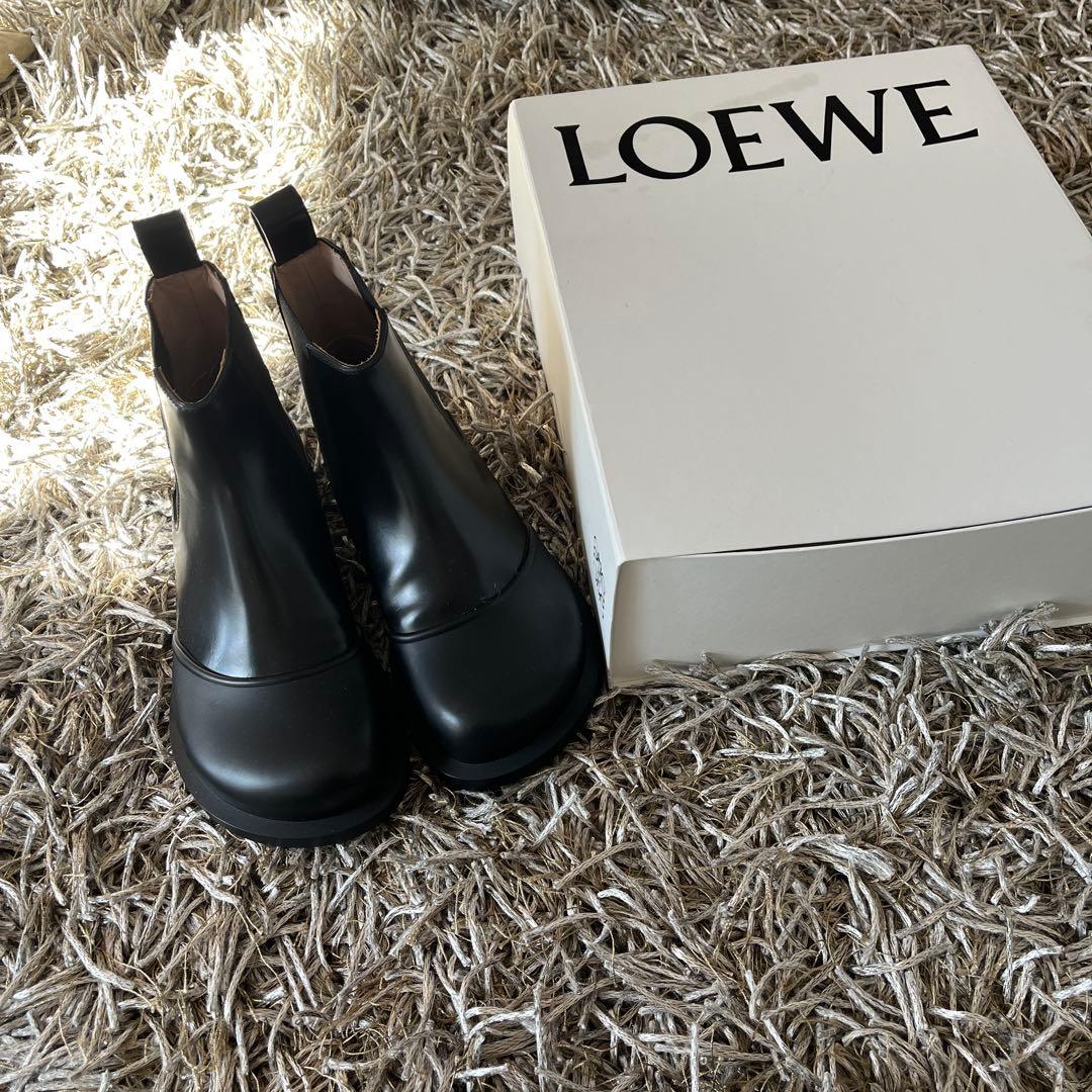cobaco　新品　LOEWE 黒 レザー チェルシーブーツ40サイズ