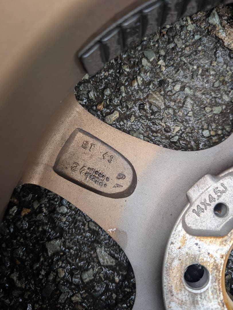 オレンジ155/65R14 PCD100 4H＋NS-2