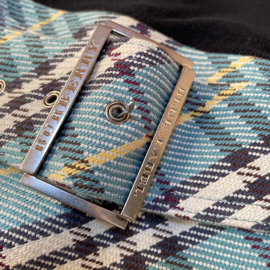 バーバリーブルーレーベル　ノースリーブ　ワンピース　ノバチェック　ニット　38