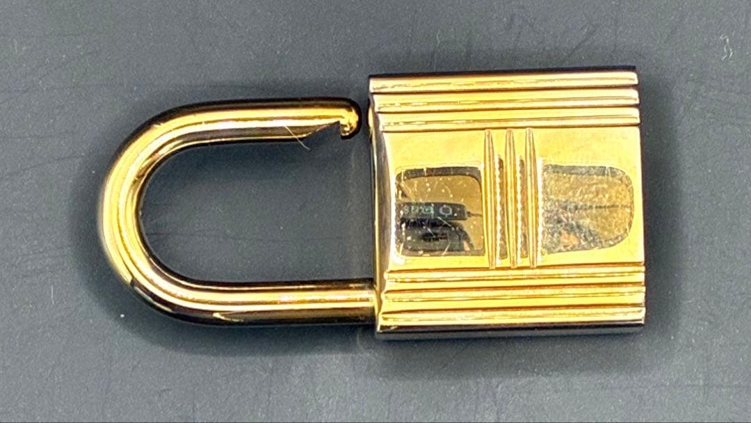 HERMESエルメス カデナ 127番 ゴールド 24Kメッキ 鍵付き 南京錠