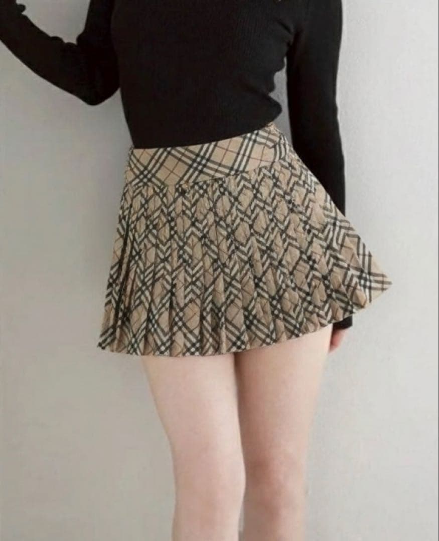 Burberry バーバリーブルーレーベル プリーツミニスカート サイズ38