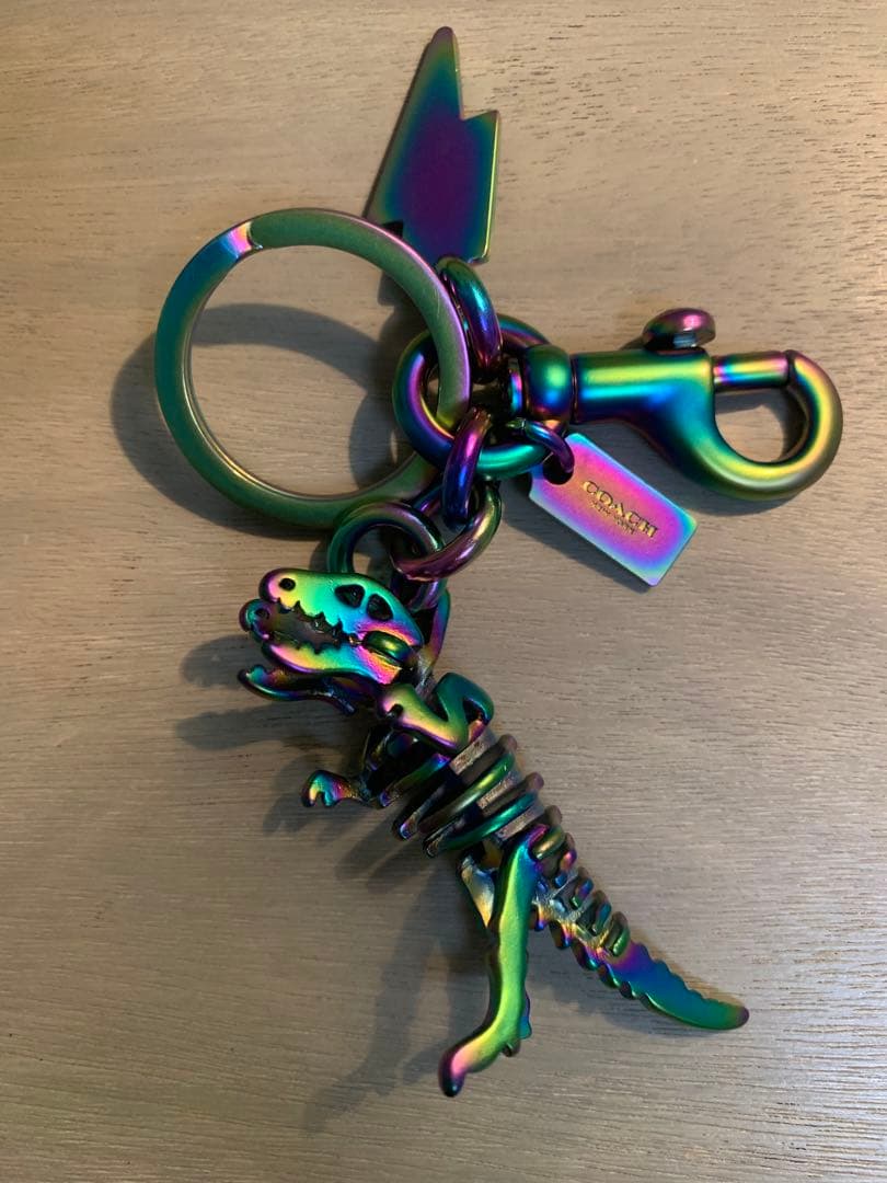 COACH コーヒー　恐竜　キーホルダー