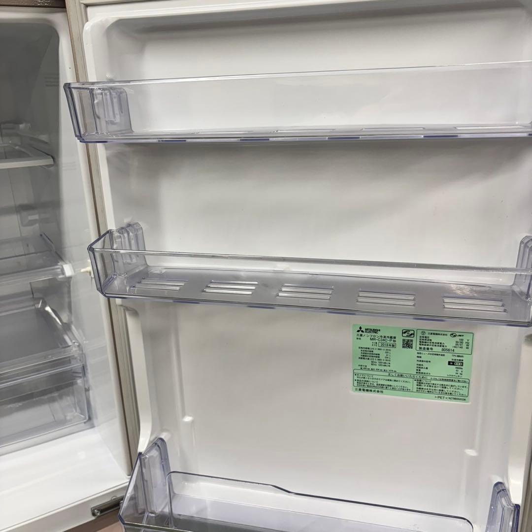 536 三菱　大型冷蔵庫　335L 小型　家庭用　自動製氷付き　右開き　18年製