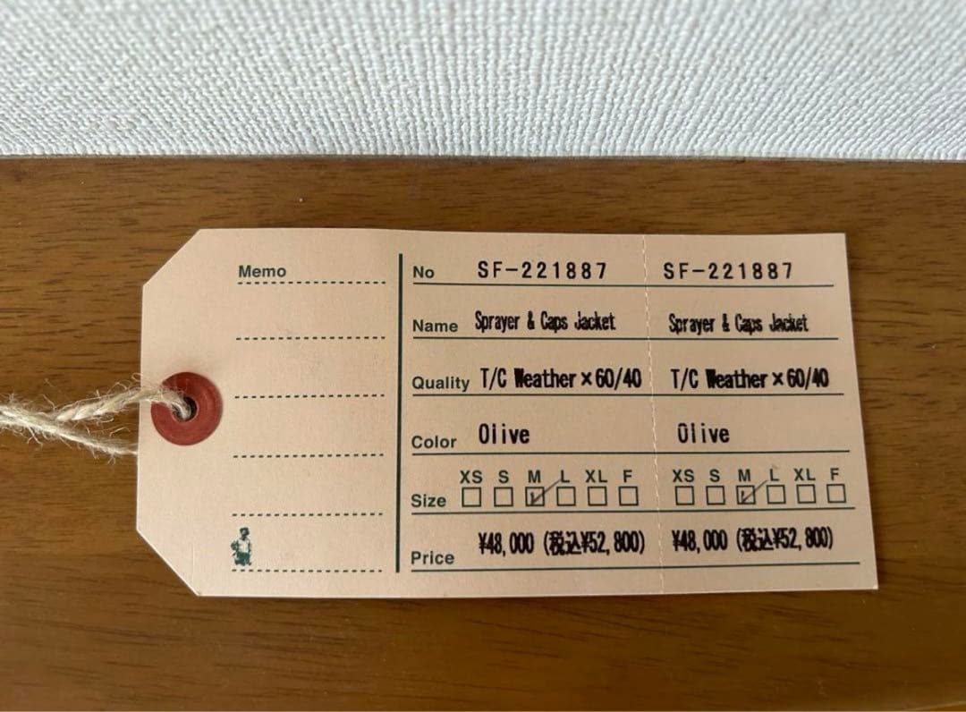 SASSAFRAS SPRAYER & CAPS JACKET サイズM