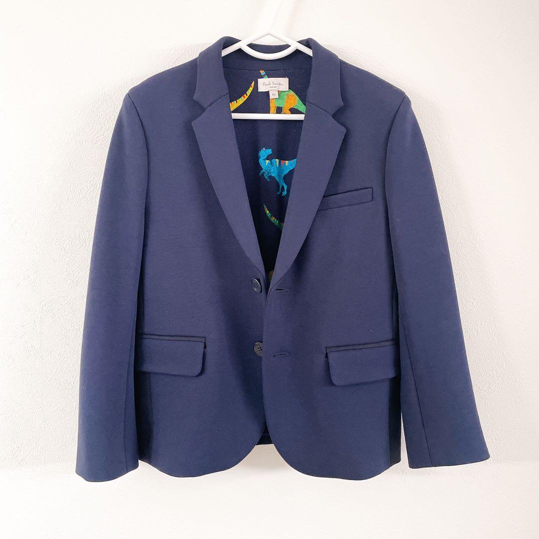 ポールスミス　恐竜柄裏地　ネイビーブレザー サイズ6A