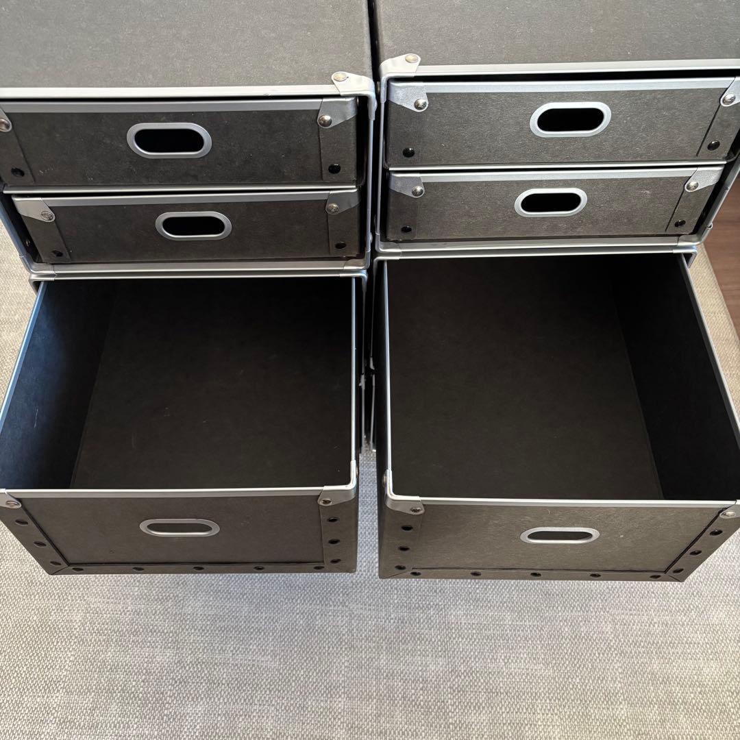 無印良品　廃盤　硬質パルプボックス・引出式・2段　２個セット