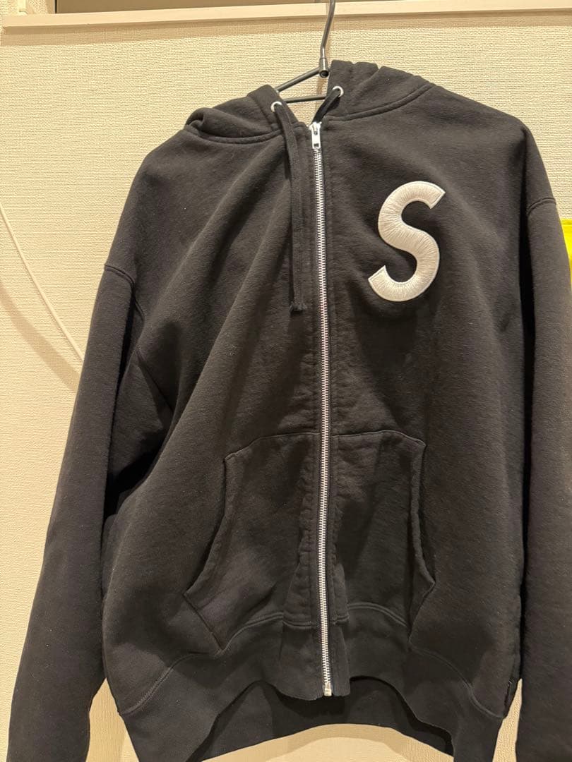 Supreme 黒 フルジップパーカー M