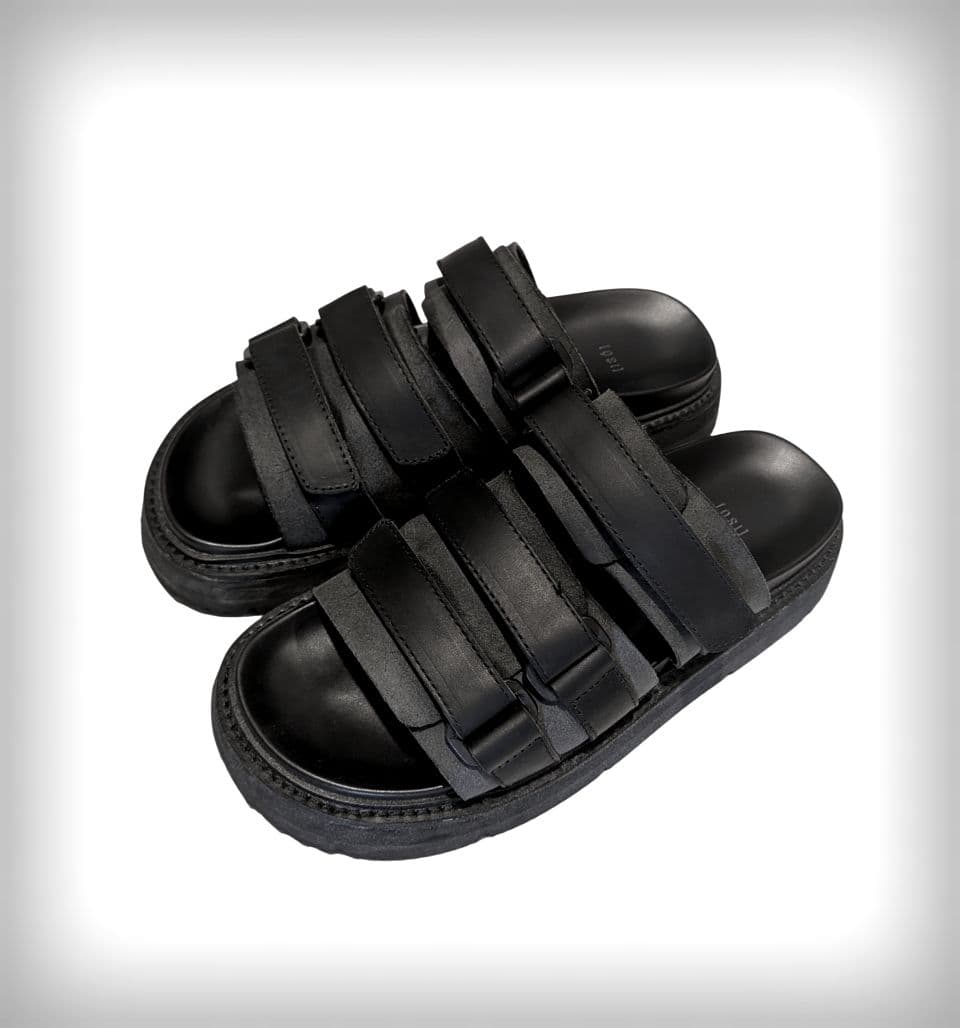 【美品】ISO 位相 GUIDI カーフレザーサンダル 42 black