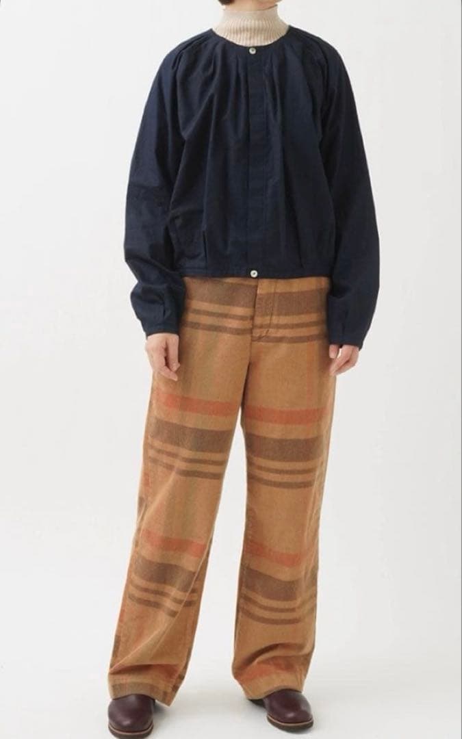 パラスパレス 先染チェック 14W コーデュロイ ストレート パンツ