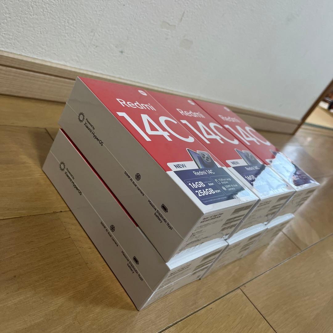 新品未開封シュリンク付Xiaomi Redmi 14C 256GB 6台セット