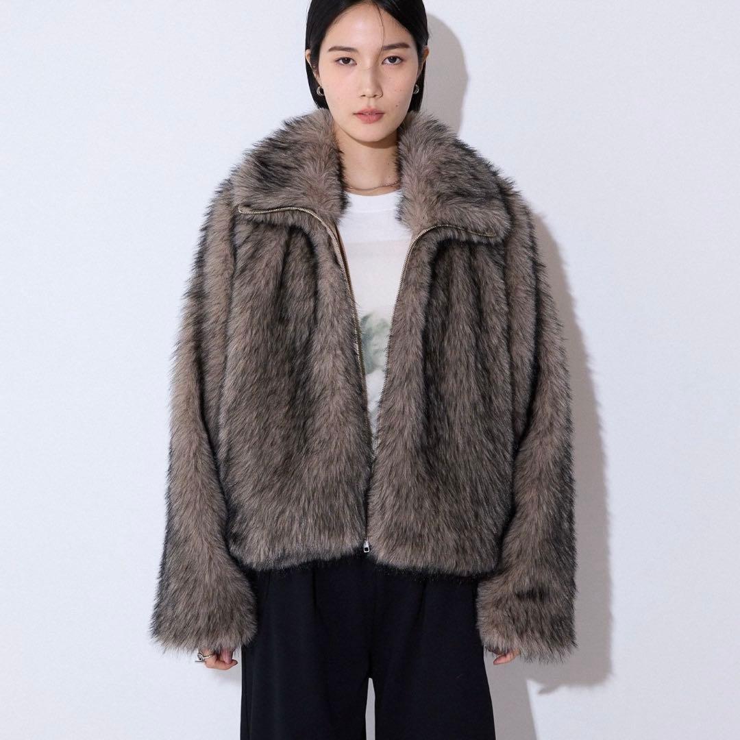 JEANASIS ミックスファーブルゾン