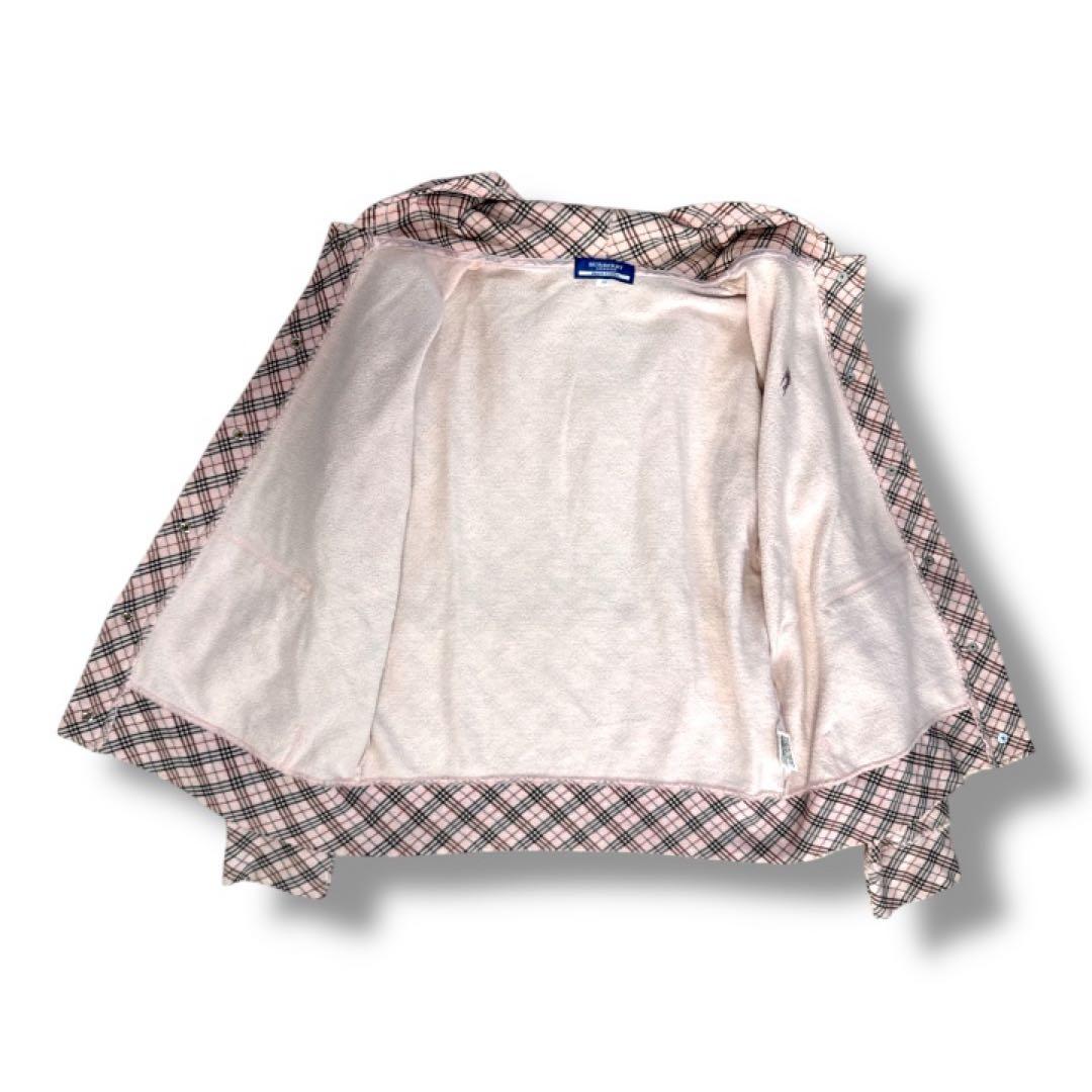 BURBERRY LONDON BLUE LABELチェック柄フード付きパーカー