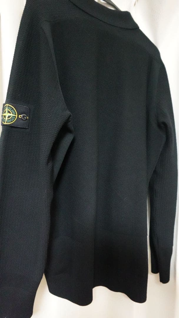 ストーンアイランド ブラック　ポロニット（長袖）