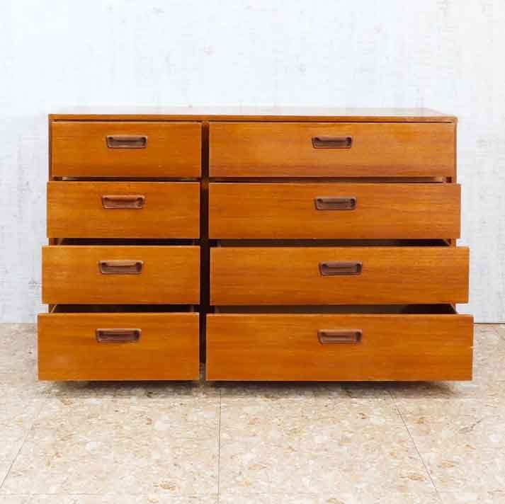 チェスト ヴィンテージ イギリス 4段 8引出 チーク 木製 レトロ