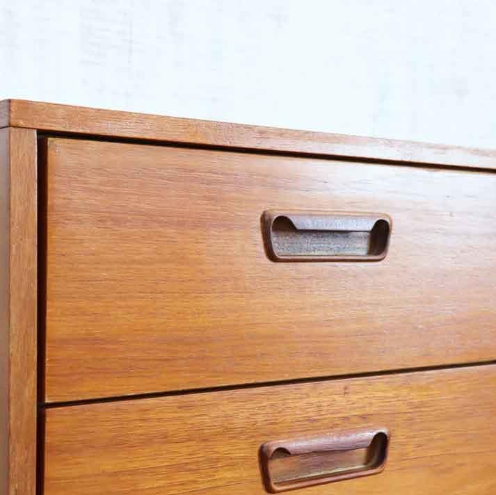 チェスト ヴィンテージ イギリス 4段 8引出 チーク 木製 レトロ