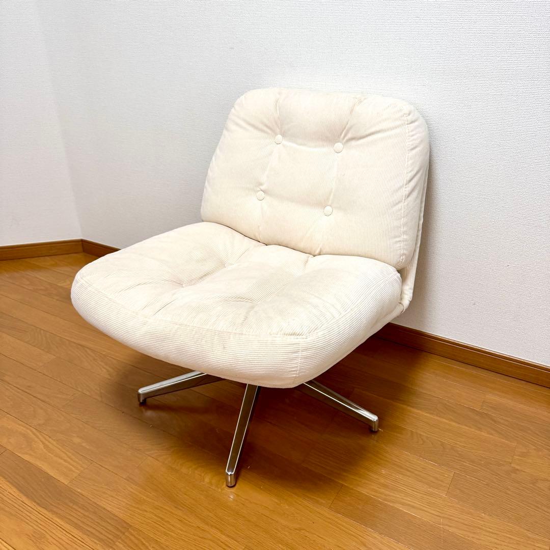 【AvE 】ohouse CAPER 回転チェア 1人掛け ホワイト