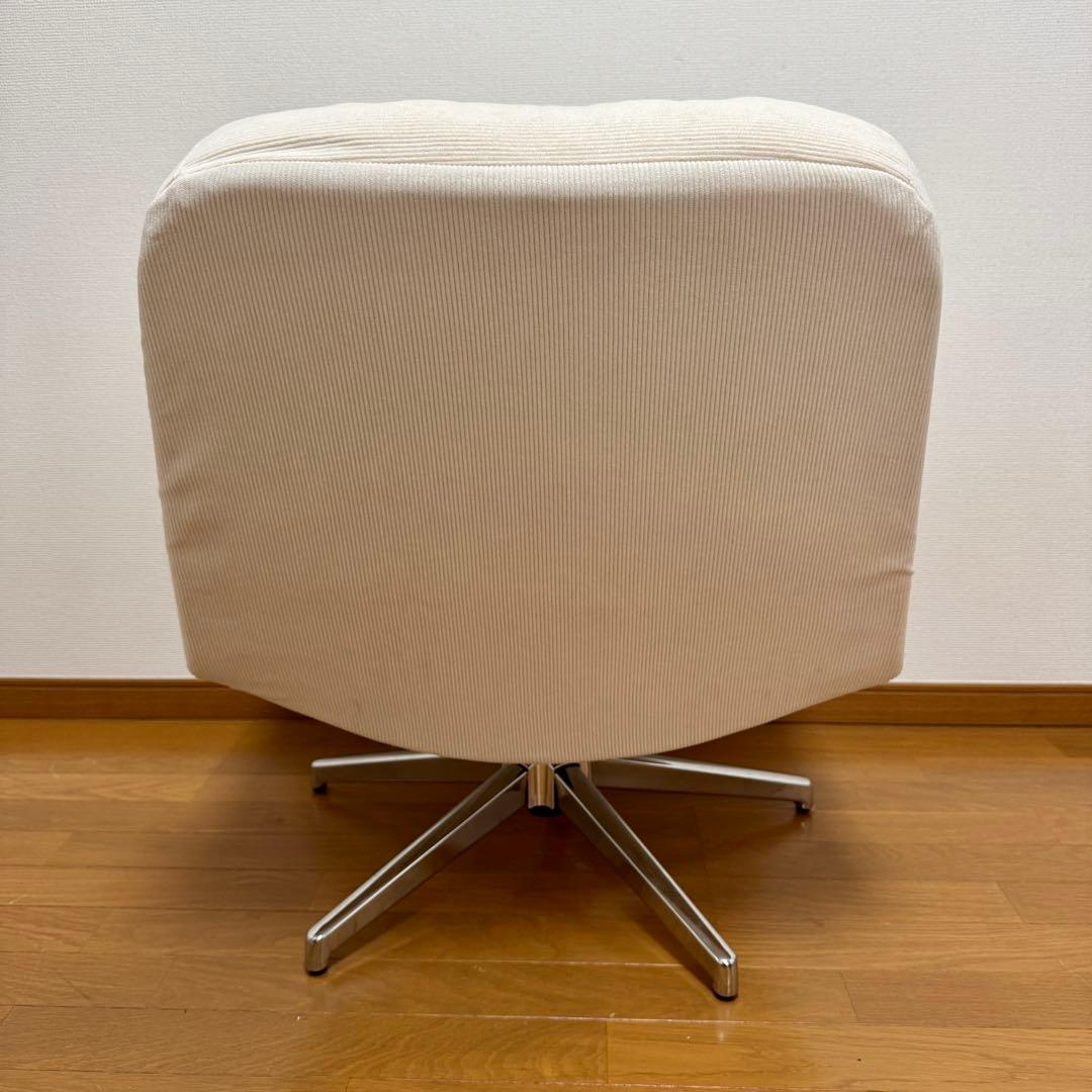 【AvE 】ohouse CAPER 回転チェア 1人掛け ホワイト