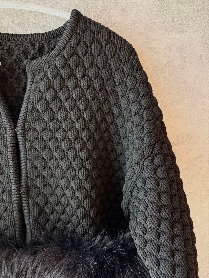 maisondeDolce.ファーリーNT ニットカーディガン