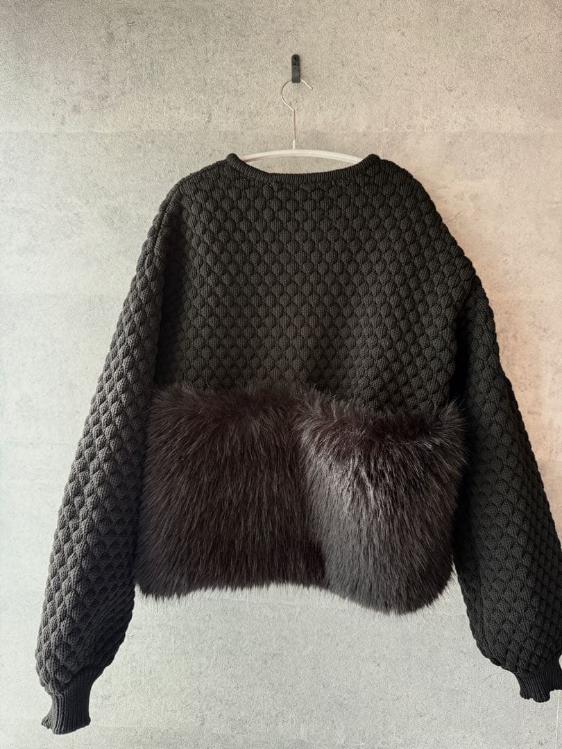 maisondeDolce.ファーリーNT ニットカーディガン