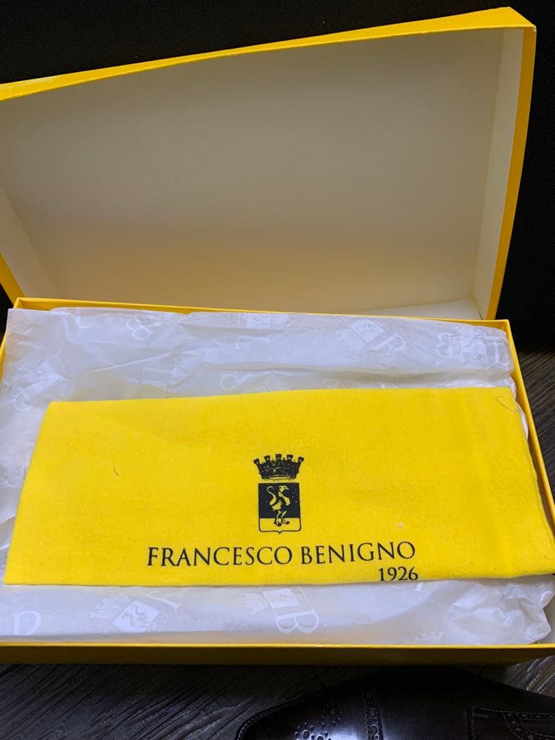 フランチェスコべニーニョ　ダークブラウン レザー ドレスシューズ　8