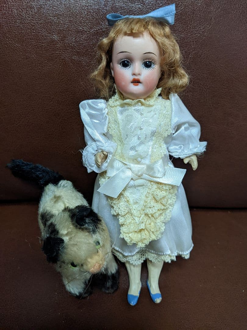 最終！アンティークビスクドールホイバッハの可愛いお嬢さん検)ミニョネット