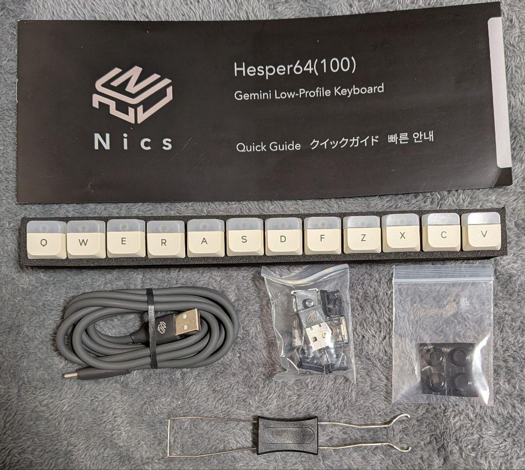 世界初 デュアルアクションキーボード Nics Hesper64(100)