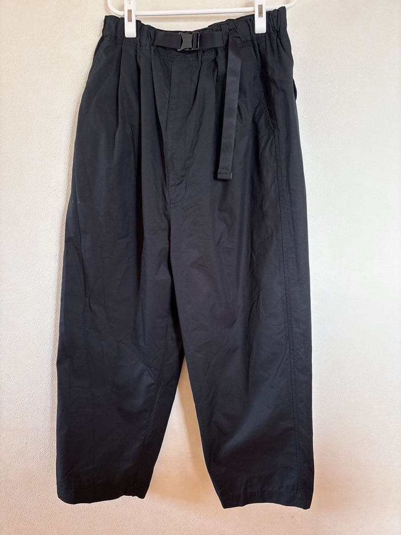 コムデギャルソンオム　25FW 綿ツイルニドム加工パンツ　ブラック