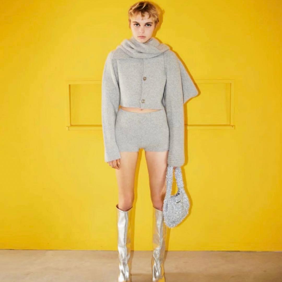 NKNIT ニットパンツ グレー