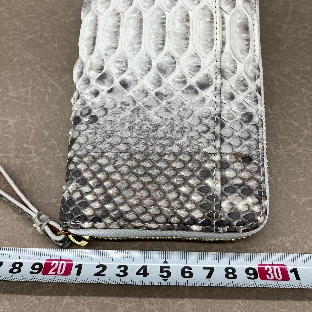 Toukagen トウカゲン　パイソン 長財布　パイソンレザー 財布　白蛇