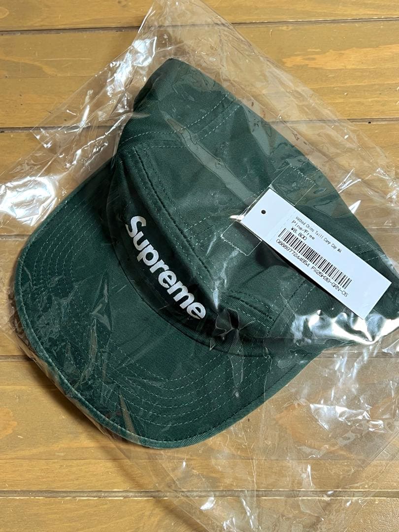 Supreme Washed Chino Twill Camp Cap グリーン