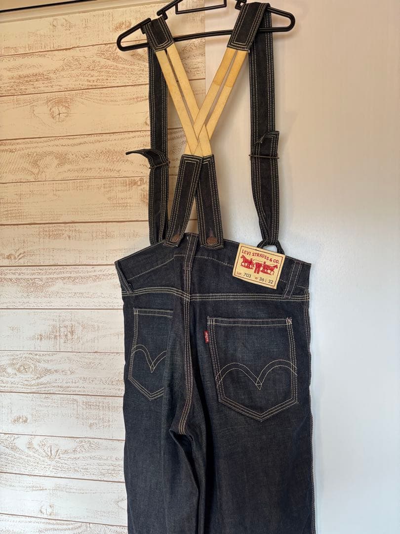 レア LEVI'S 703 サスペンダー付 デニム W36 リーバイス