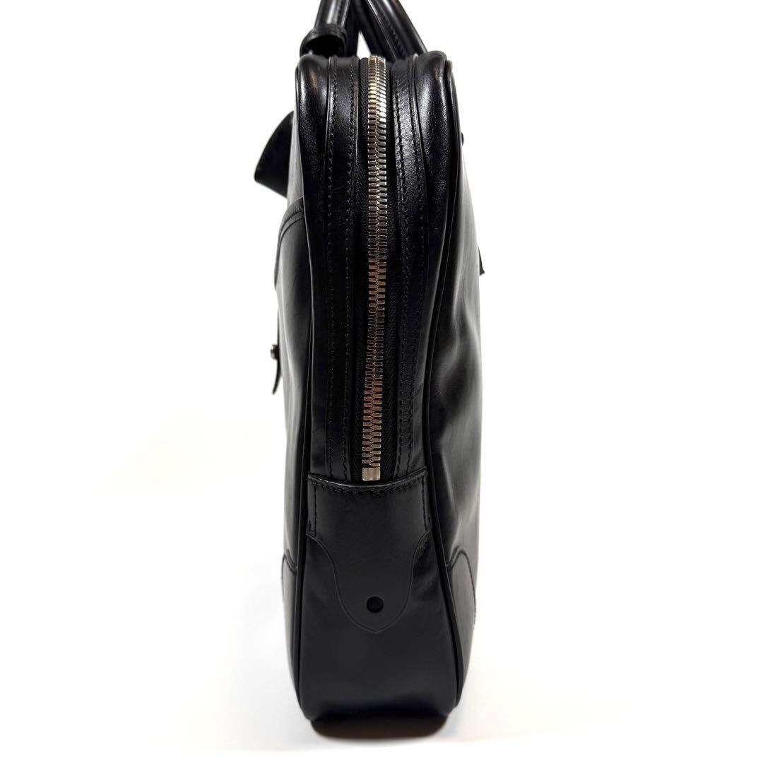 【美品】【希少】ラルフローレン　ビジネスバッグ　カーフレザー　ブラック　メンズ