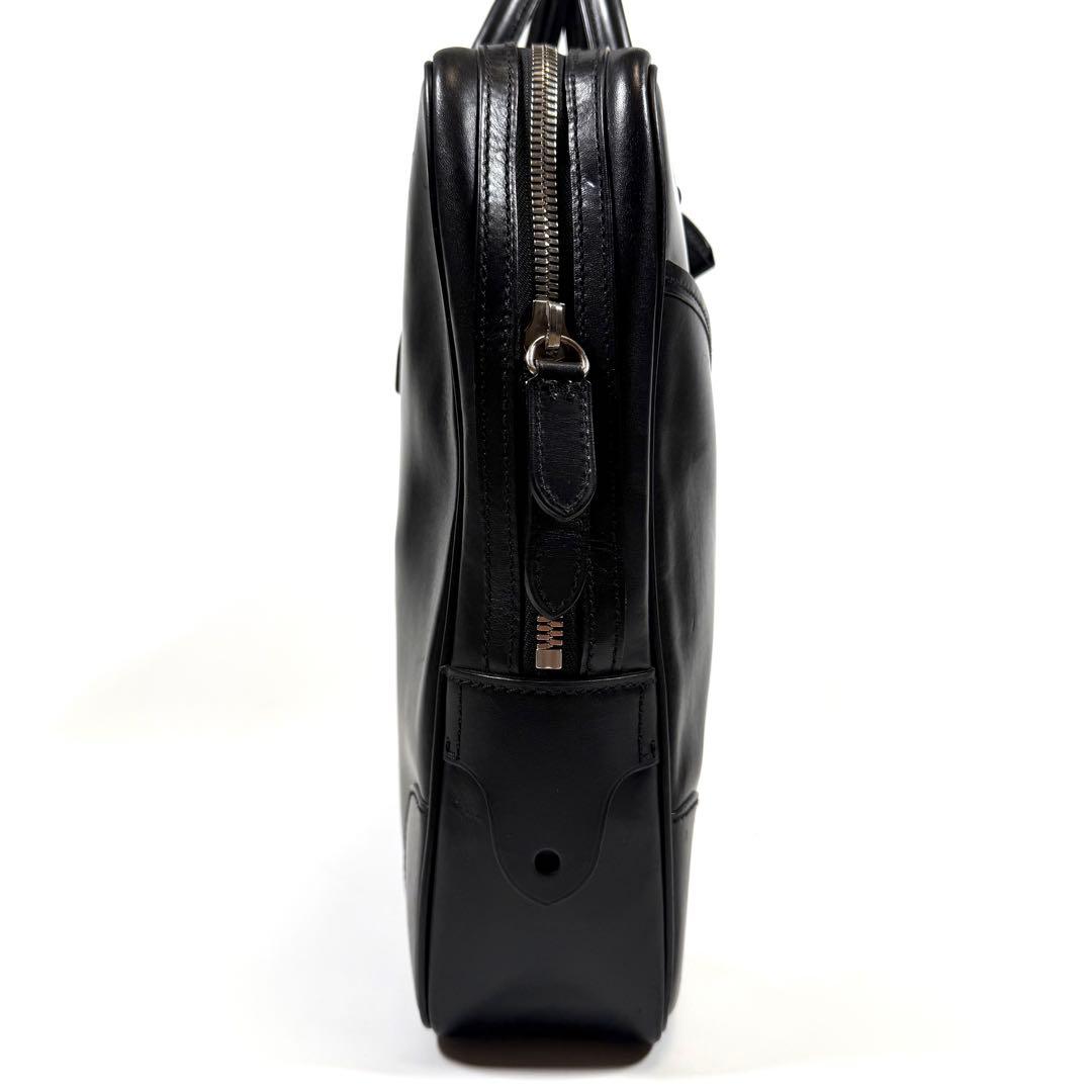 【美品】【希少】ラルフローレン　ビジネスバッグ　カーフレザー　ブラック　メンズ