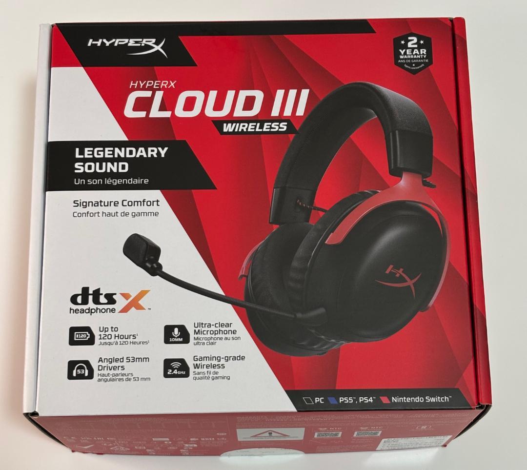 参考用　HyperX Cloud III Wirelessゲーミングヘッドセット