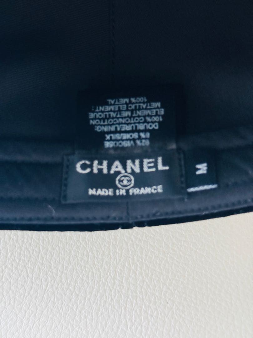 新品未使用 シャネル ブラック ベロア ココマーク キャスケット キャップ 帽子