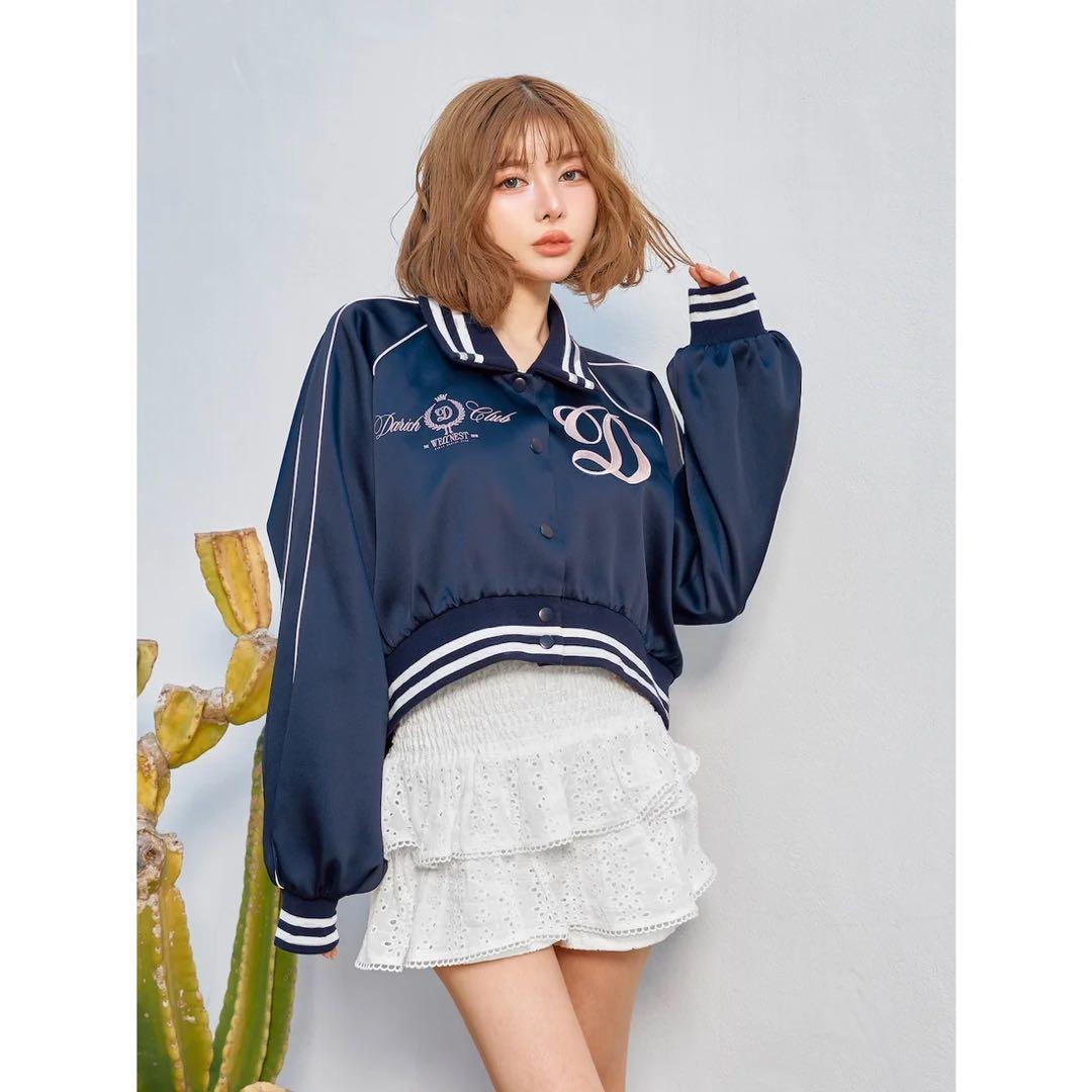 新品タグ付き ダーリッチ Darich Clubスカジャン ネイビー