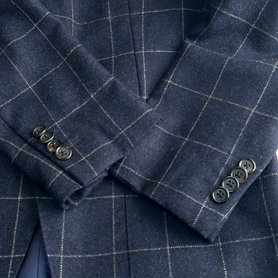 美品シップス ロロピアーナ カシミヤ ウール シルク ウィンドペン ジャケットM