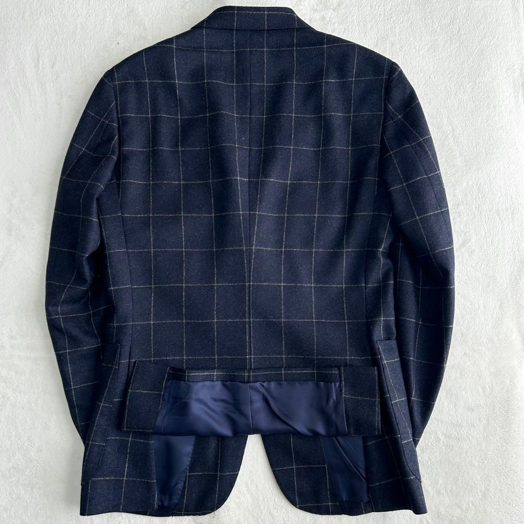 美品シップス ロロピアーナ カシミヤ ウール シルク ウィンドペン ジャケットM