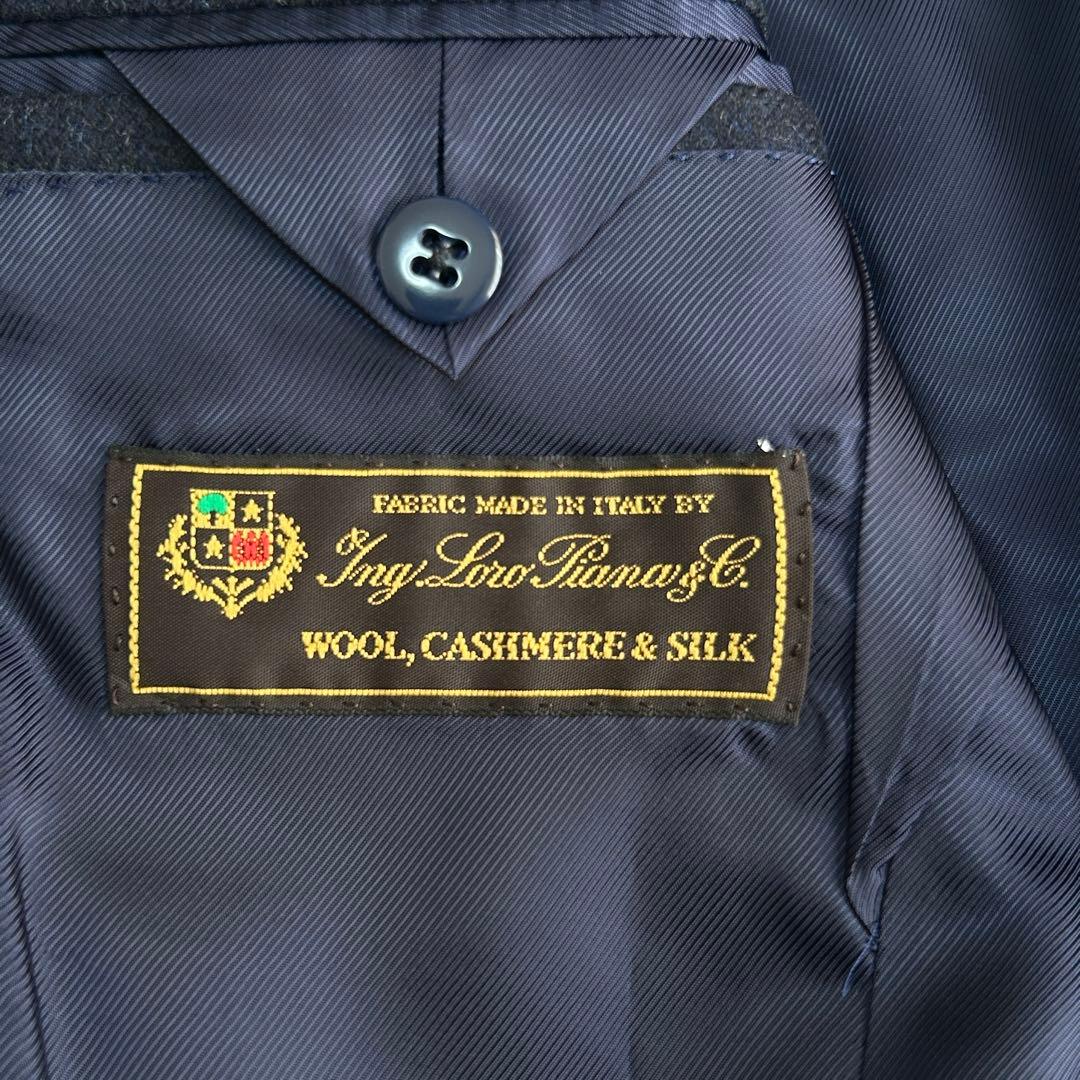 美品シップス ロロピアーナ カシミヤ ウール シルク ウィンドペン ジャケットM