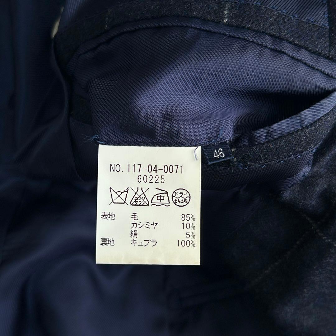 美品シップス ロロピアーナ カシミヤ ウール シルク ウィンドペン ジャケットM