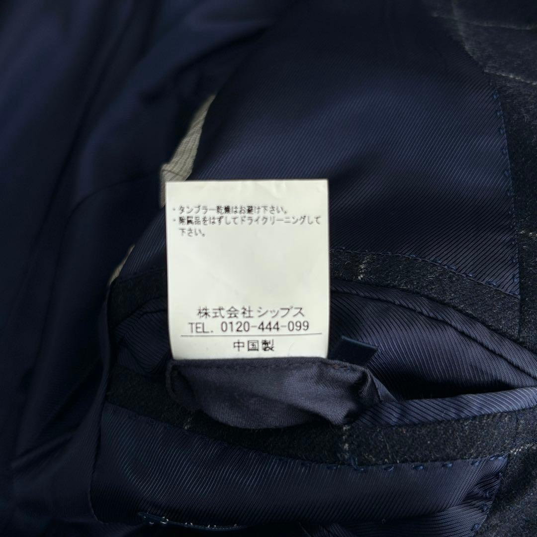 美品シップス ロロピアーナ カシミヤ ウール シルク ウィンドペン ジャケットM