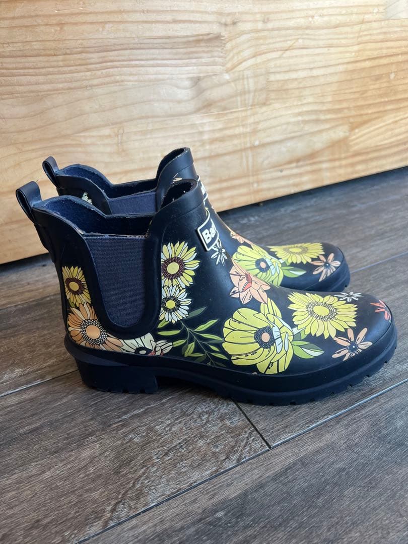 Barbour バブアー　サイドゴア ショートレインブーツ UK:6